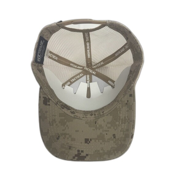 Highland Tactical American Flag Patch Mesh Snapback Hat Digi Camo OSFM - Picture 3 of 12